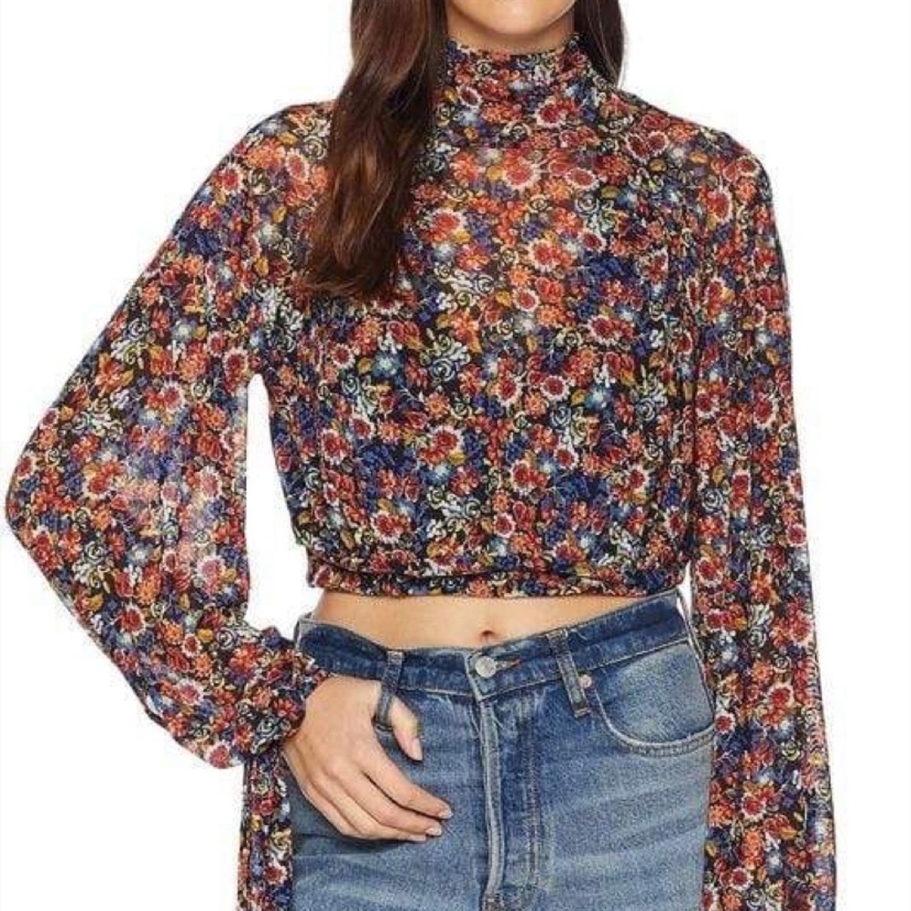 Free People All Dolled Up Cropped Top